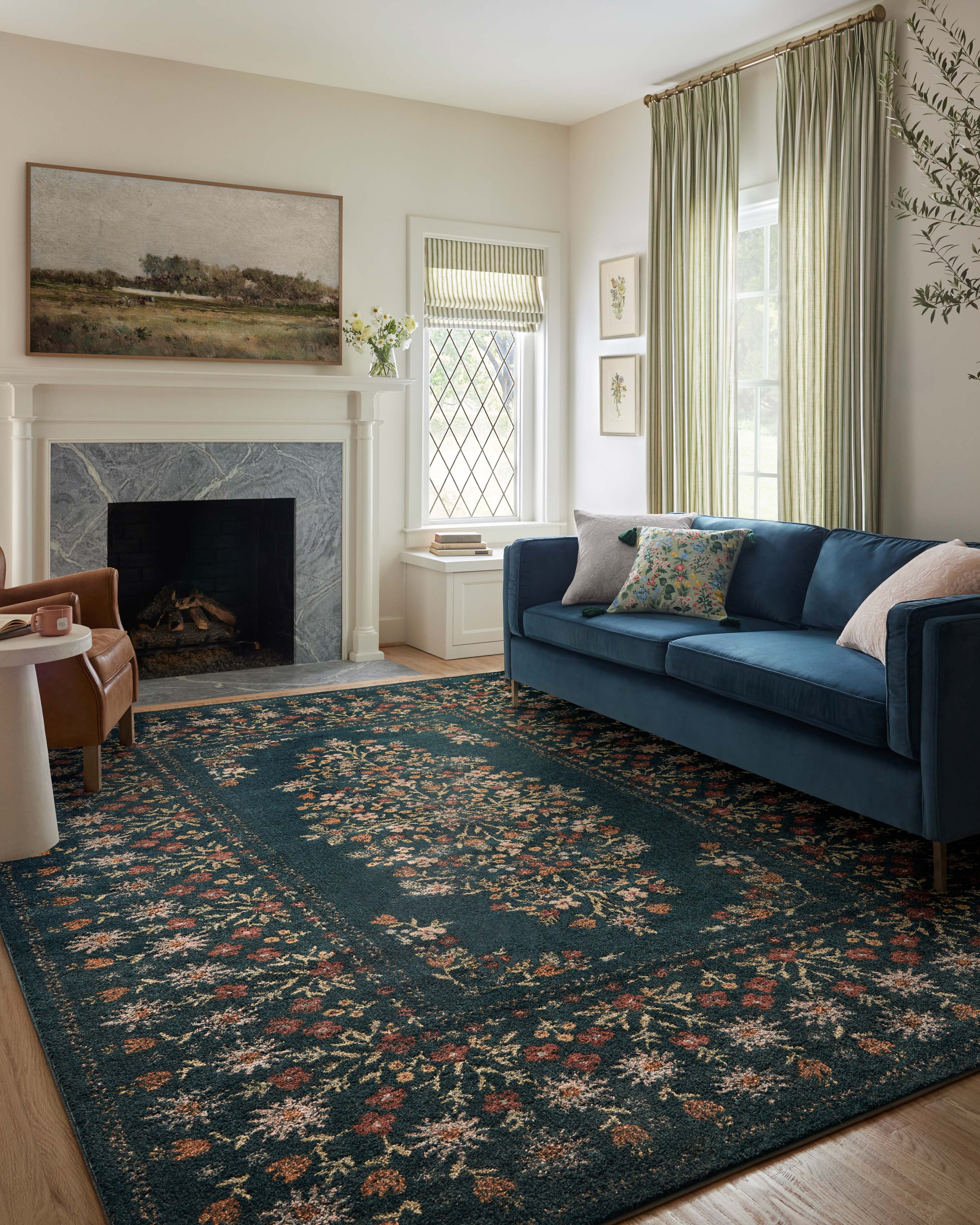 Rifle Paper Co. x Loloi Laurel Rug, 3'11" length x 5'7" width View 2