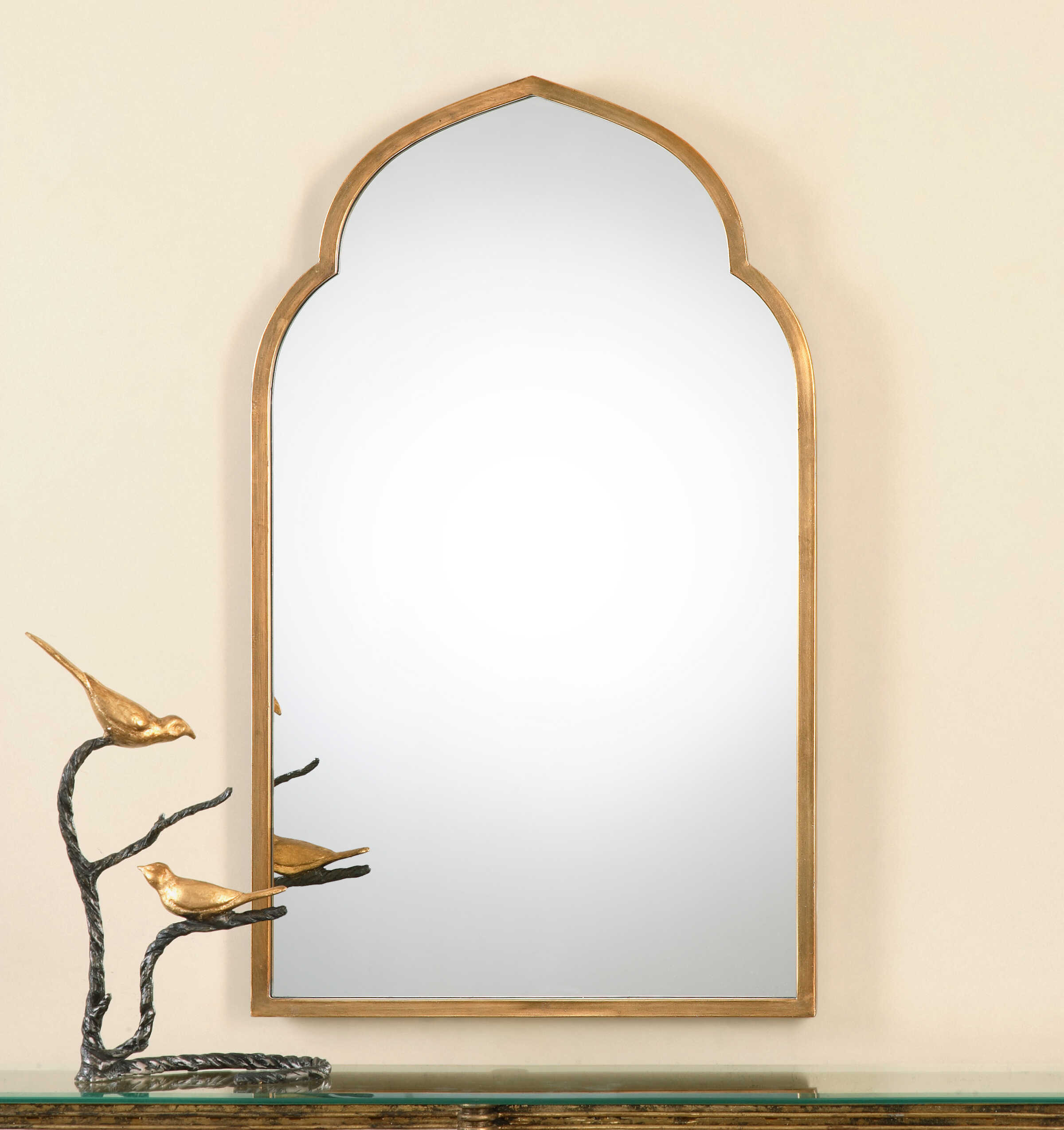 Kenitra Gold Arch Mirror, by Uttermost, 24" width x 40" height x 1.12" depth View 4