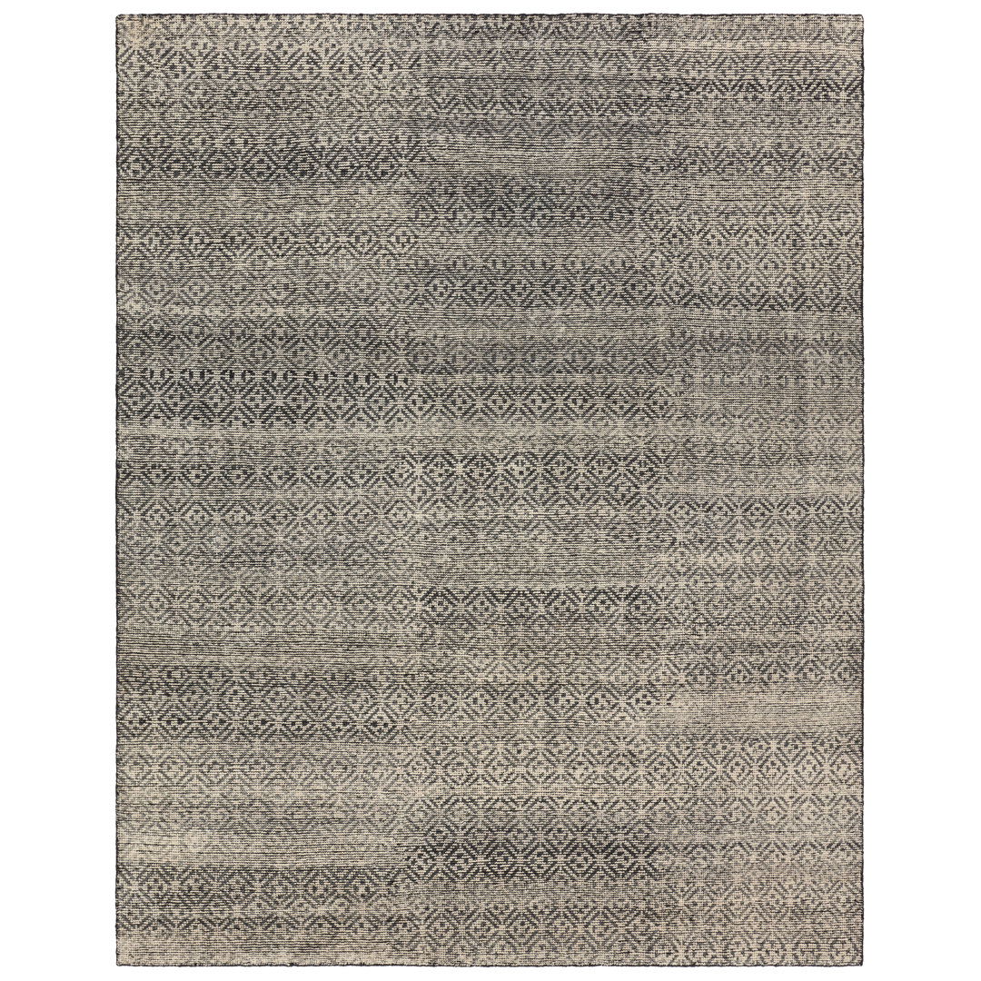 Jaipur Living Akello RIZ12 Handknotted Trellis Tan and Cream Area Rug (10'x14') large image 