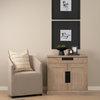 Braxton   Beige Wood with Black Accents 2 Door Accent Cabinet, Cabinets & Chest by Mercana, 33.5" length x 18.5" width x 31.5" height thumbnail 2