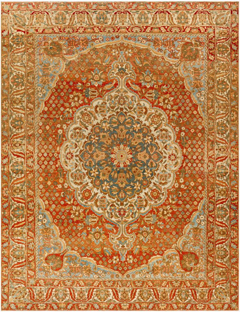 Antique One of a Kind Handmade Rug, by Surya, 11'7" length x 9'1" width