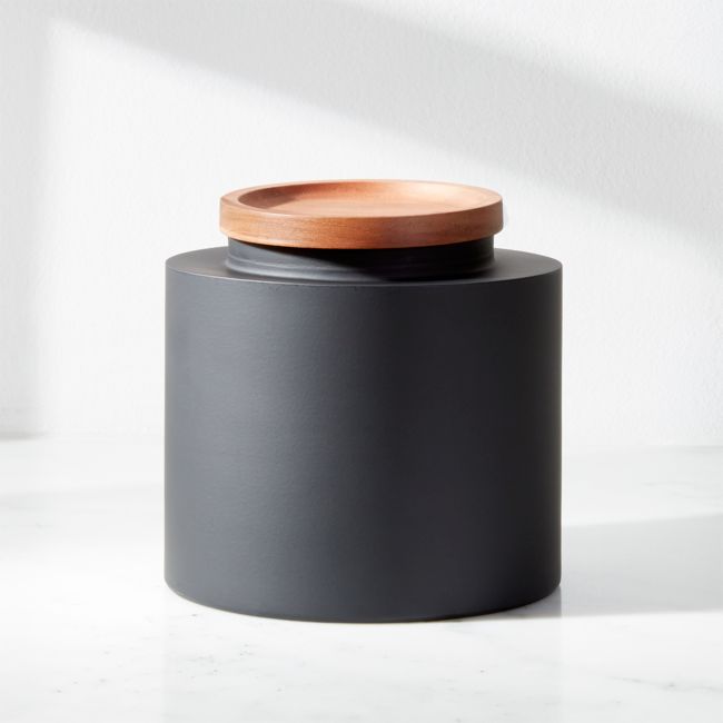 Online Designer Kitchen Clark Medium Matte Black Canister