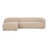 Faye Left Sectional Beige Boucle, Sectional Sofa by Moe's Home, 113.75" width x 29.5" height x 60.25" depth thumbnail 1