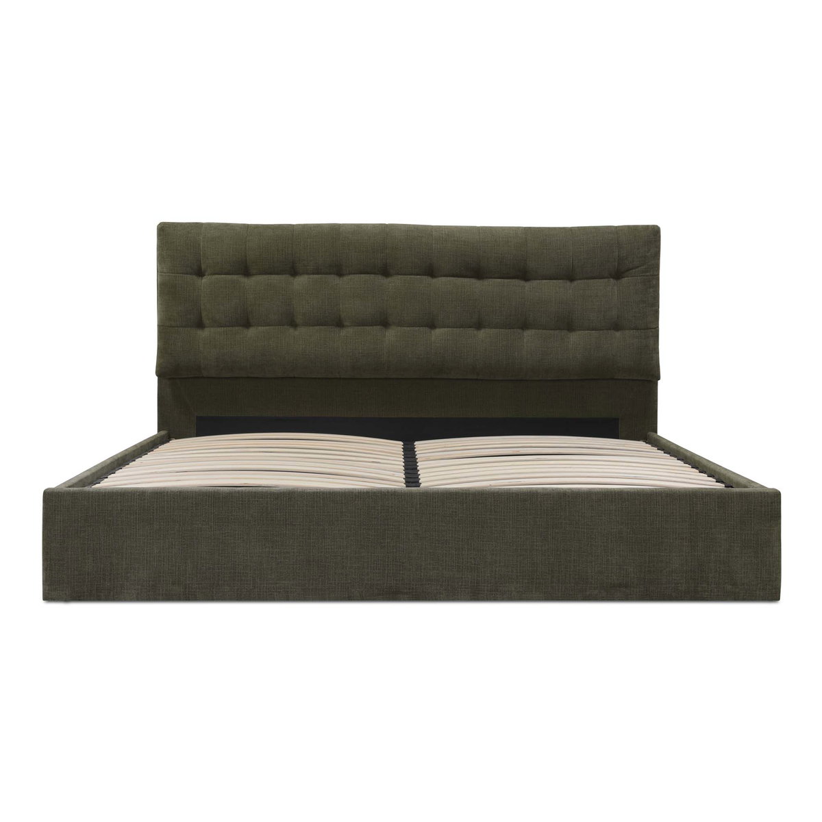 Sebastion Queen Storage Bed Green, by Moe's Home, 5'4.56" width x 3'8.88" height x 7'1.43" depth View 4