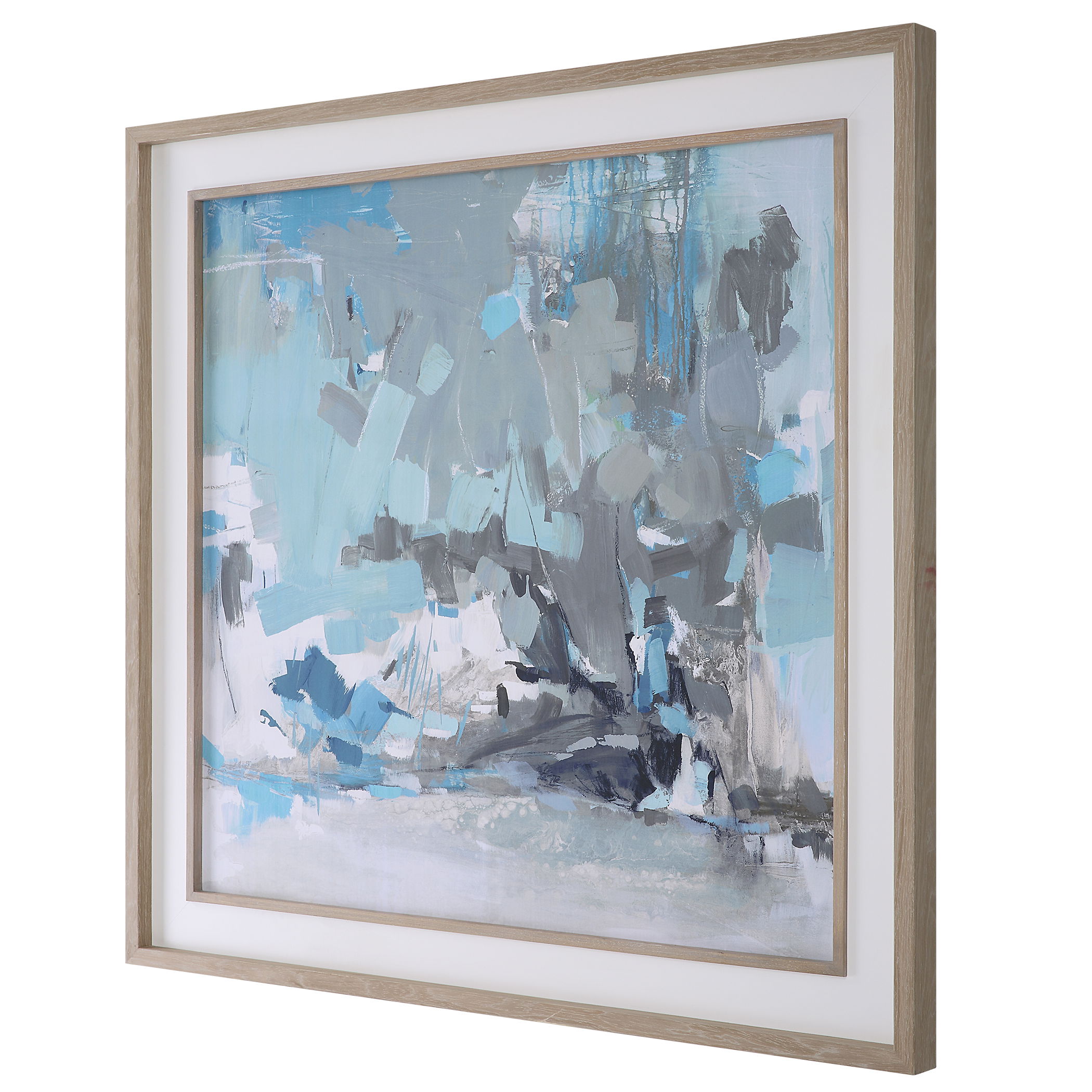 Misty Moonlight Abstract Framed Print large image 