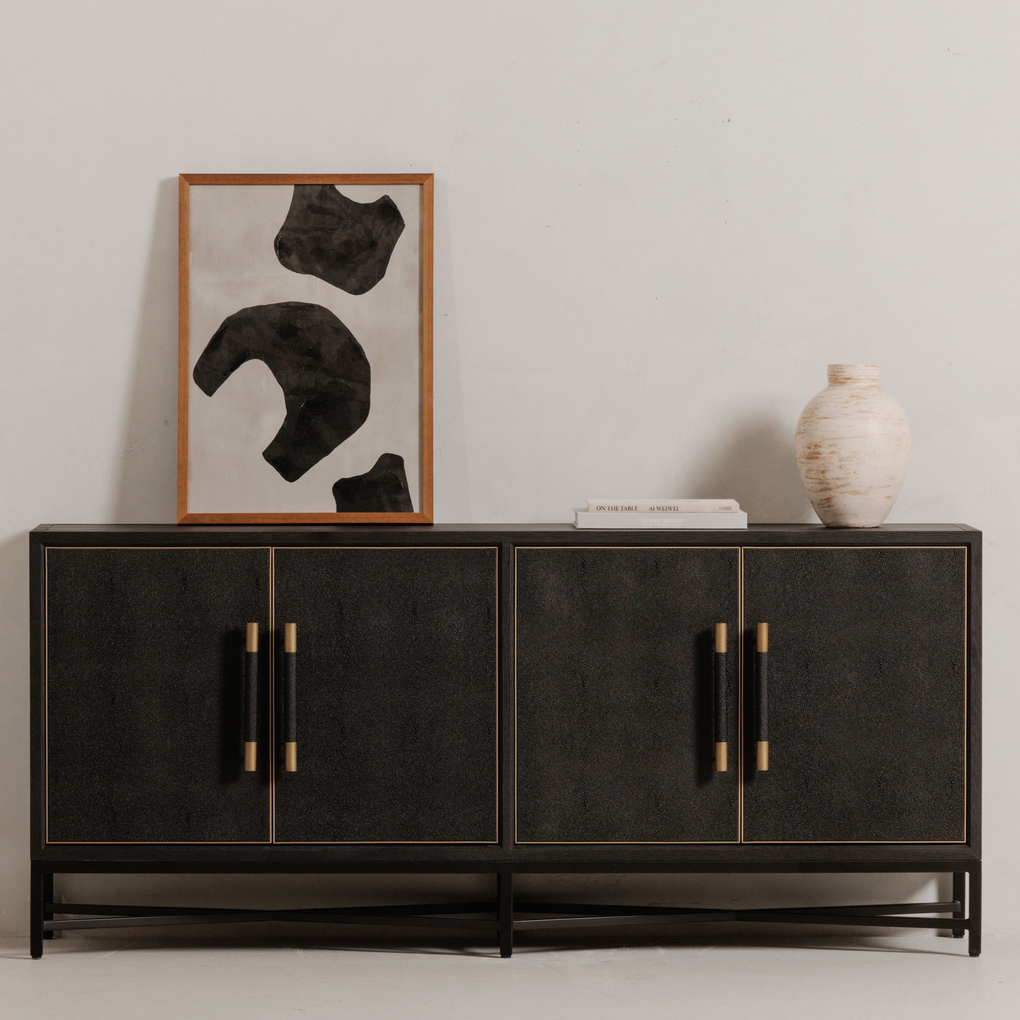 Mako Sideboard Black, Cabinets & Sideboard by Moe's Home, 76" width x 34" height x 18" depth View 8
