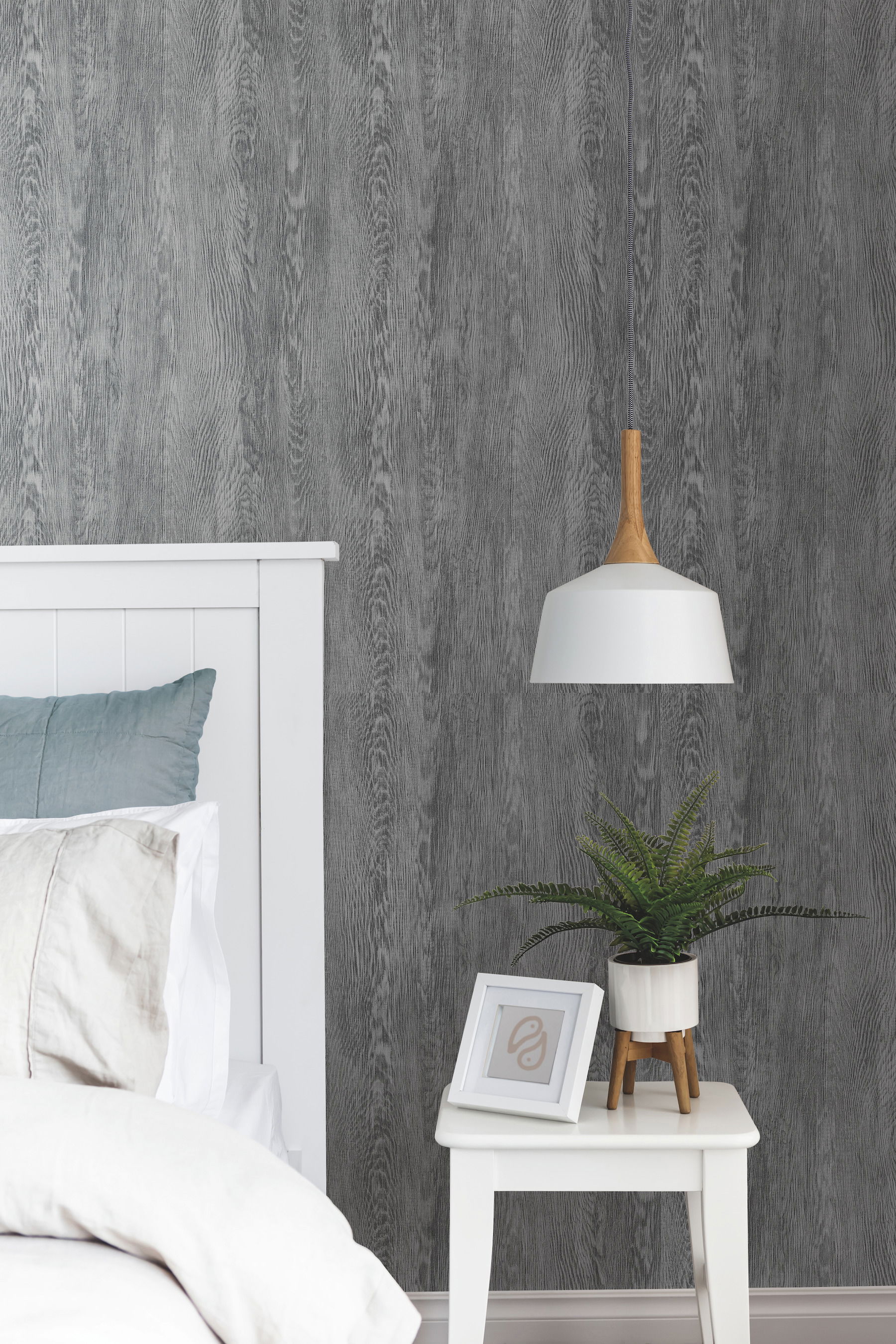 Quarter Sawn Wood Black Wallpaper large image 