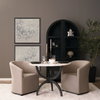 Veneto 40' Round Dining Table | Modern | White Marble & Black Metal | Seats 4, by Mercana, 40" length x 40" width x 30" height thumbnail 2