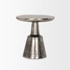 Bobbi Textured Polished Nickel Cast Aluminum Metal Accent Table thumbnail 3