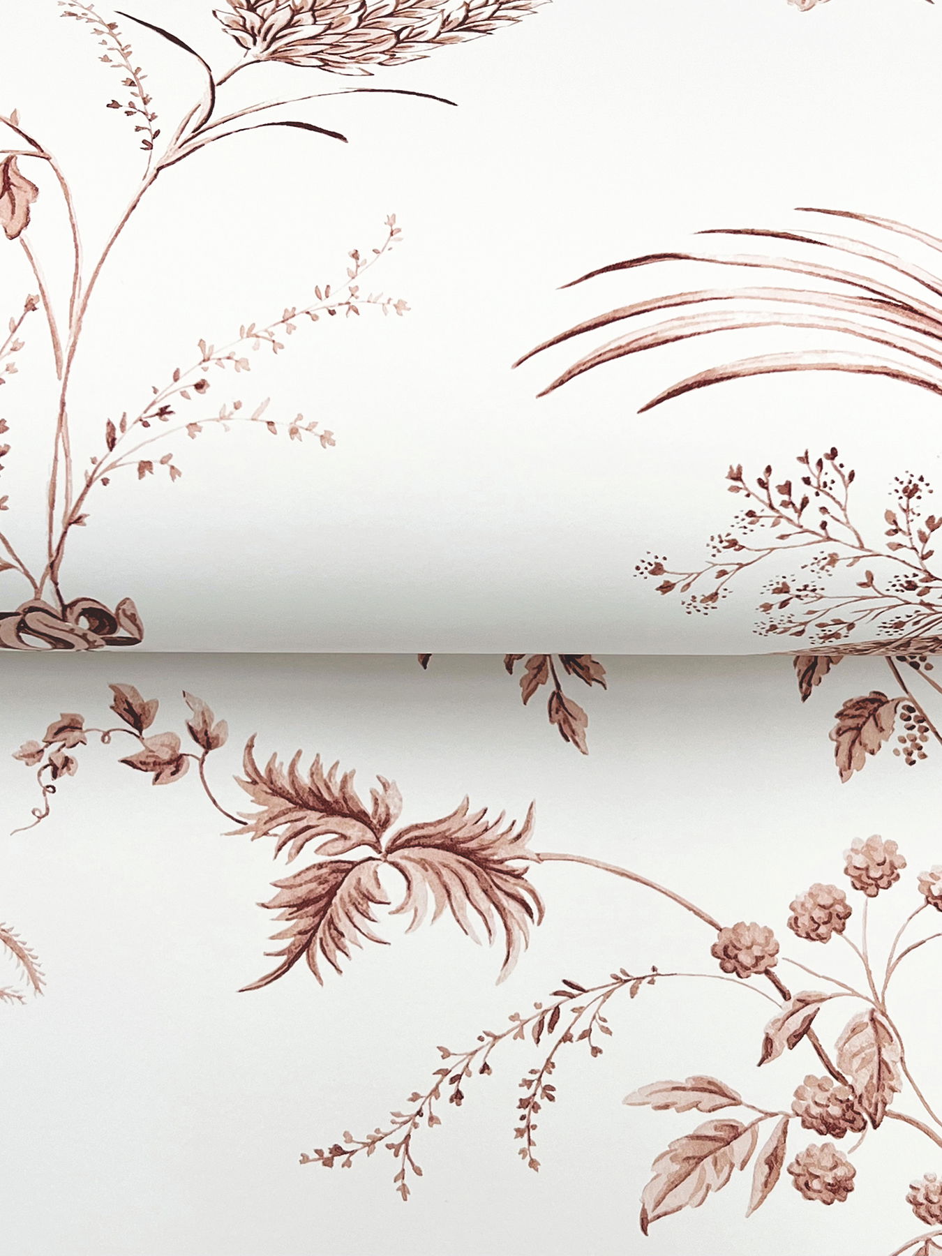 Floral Lace Brick Wallpaper large image 