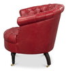 Bastian Armchair  New Rouge Leather, by Sarreid, 2'9" length x 2'9" width x 2'7" height thumbnail 9