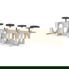 Cambie  Natural Wood with Black Metal Candle Holders thumbnail 0