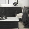Divina Black-Brown Wood with White Marble Top and Black Metal Base Sideboard, Sideboards & Buffet by Mercana, 71" length x 18.5" width x 32" height thumbnail 3