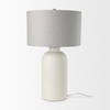 Cato 20.0L x 20.0W x 33.5H Cream Base with White Shade Table Lamp, by Mercana, 18" length x 18" width x 32.8" height thumbnail 2
