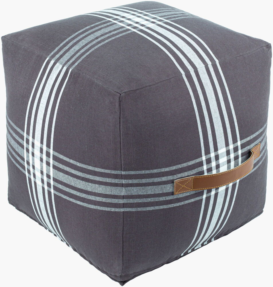 Jackson Pouf, Ottoman by Surya, 16" width x 16" height