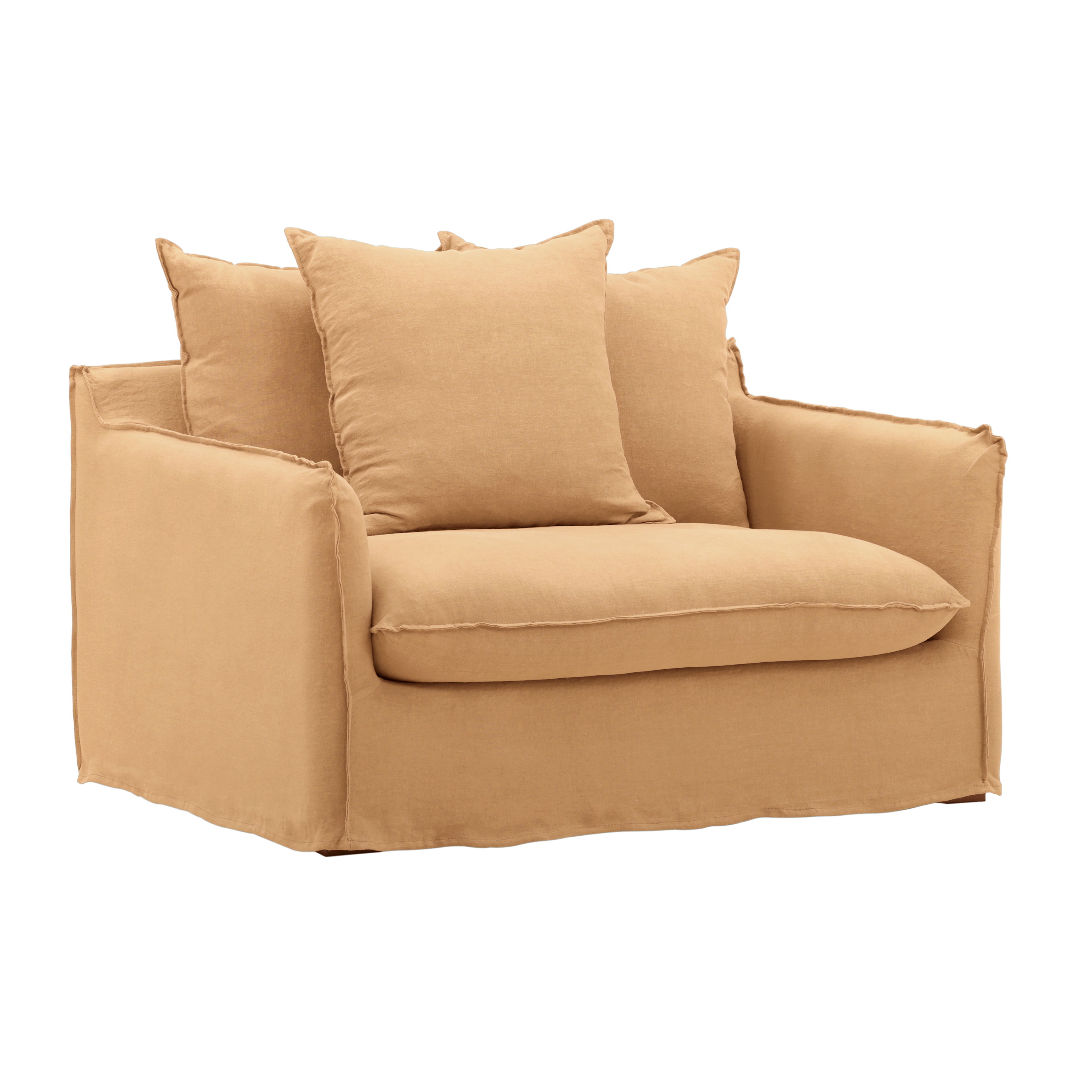 Vivian Sofa Chair Slipcover Wheat, Sofas & Sectional by Dovetail, 51.2" width x 28.3" height x 40.5" depth
