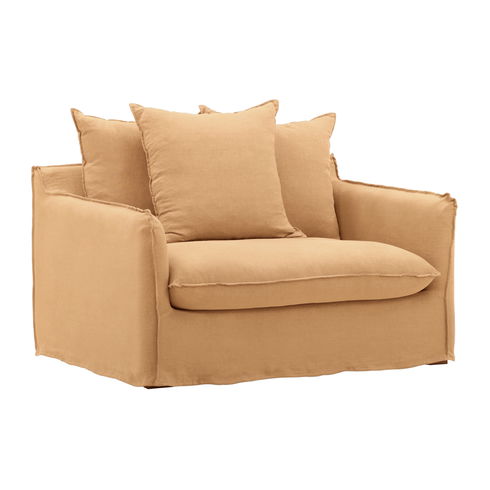 Vivian Sofa Chair Slipcover Wheat