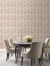 Adirondack Damask Brown & Beige Wallpaper thumbnail 2