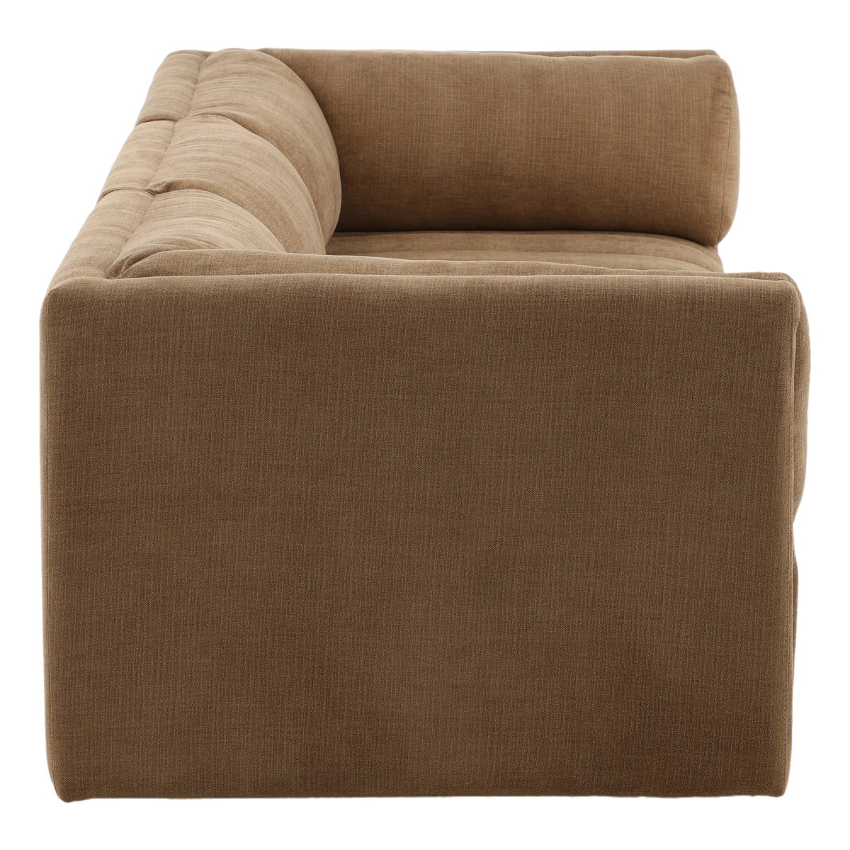 Magda Sofa Brown, Sofas & Sectional by Dovetail, 113.5" width x 29.2" height x 40.5" depth View 3