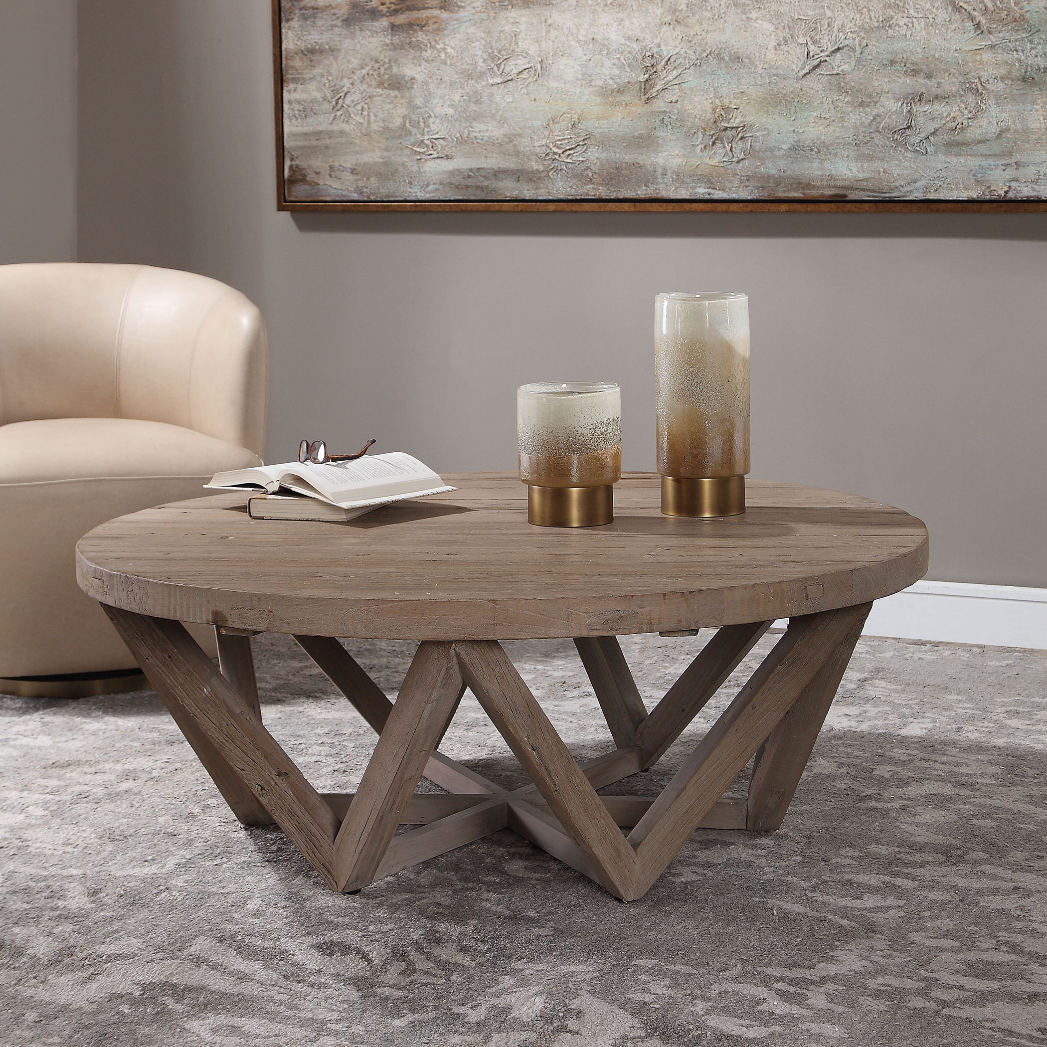 Kendry Reclaimed Wood Coffee Table large image 