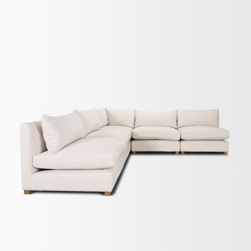 Halston 5 piece Banquet Oatmeal Sofa Set