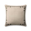 Brigette Romanek x Loloi Natural Pillow, Decorative Pillow, 20" length x 20" width thumbnail 1