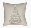 Christmas Tree Accent Pillow, Decorative Pillow by Surya, 20" length x 20" width thumbnail