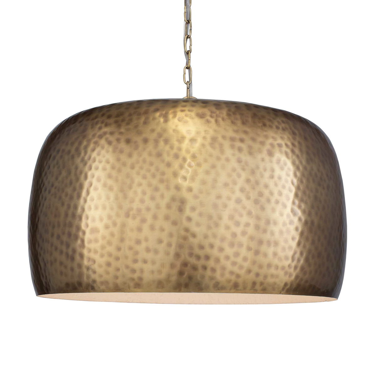 Lemont Hammered Brass 1 Light Pendant, Mini Light Pendant by Uttermost, 24" width x 15.5" height x 24" diameter x 24" depth View 1