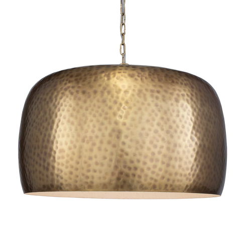 Lemont Hammered Brass 1 Light Pendant