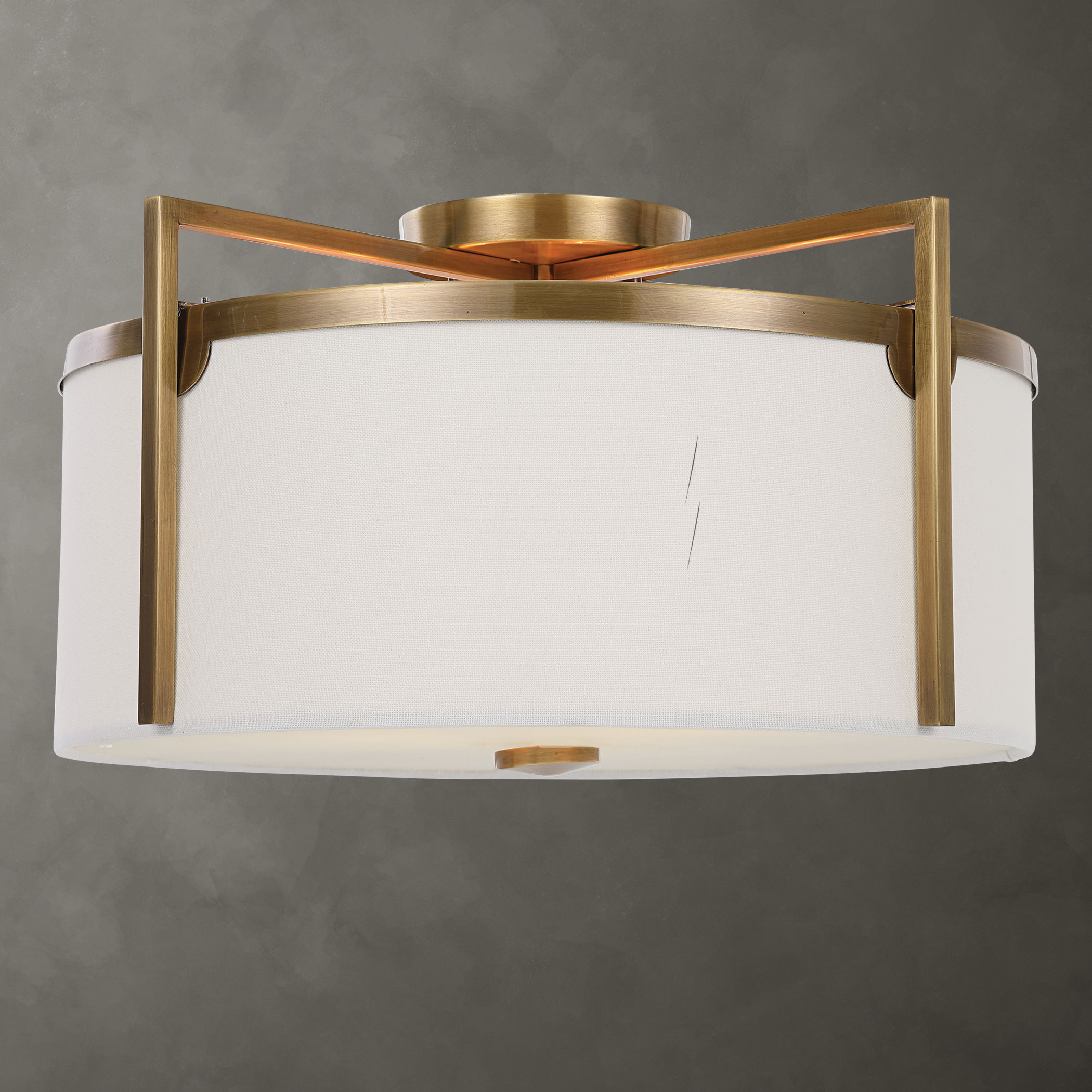 Colfax Brass 3 Light Semi Flush large image 