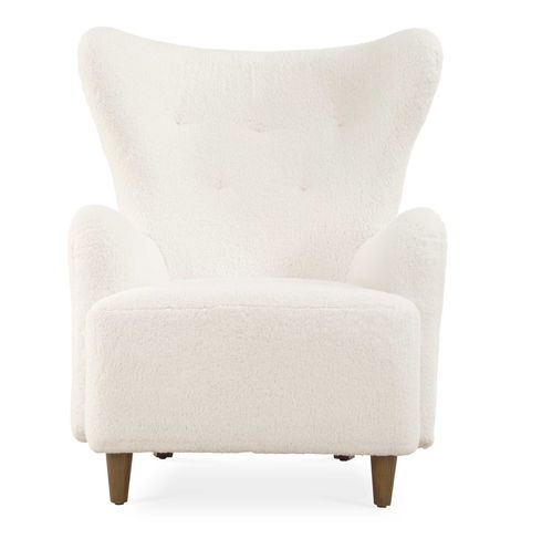 Ingel White Wingback Armchair