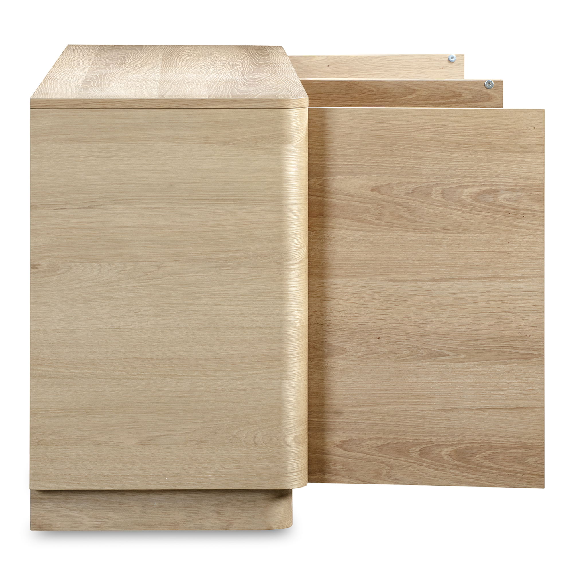 Round Off Sideboard Natural Oak, Cabinets & Sideboard by Moe's Home, 72" width x 30" height x 19" depth View 7