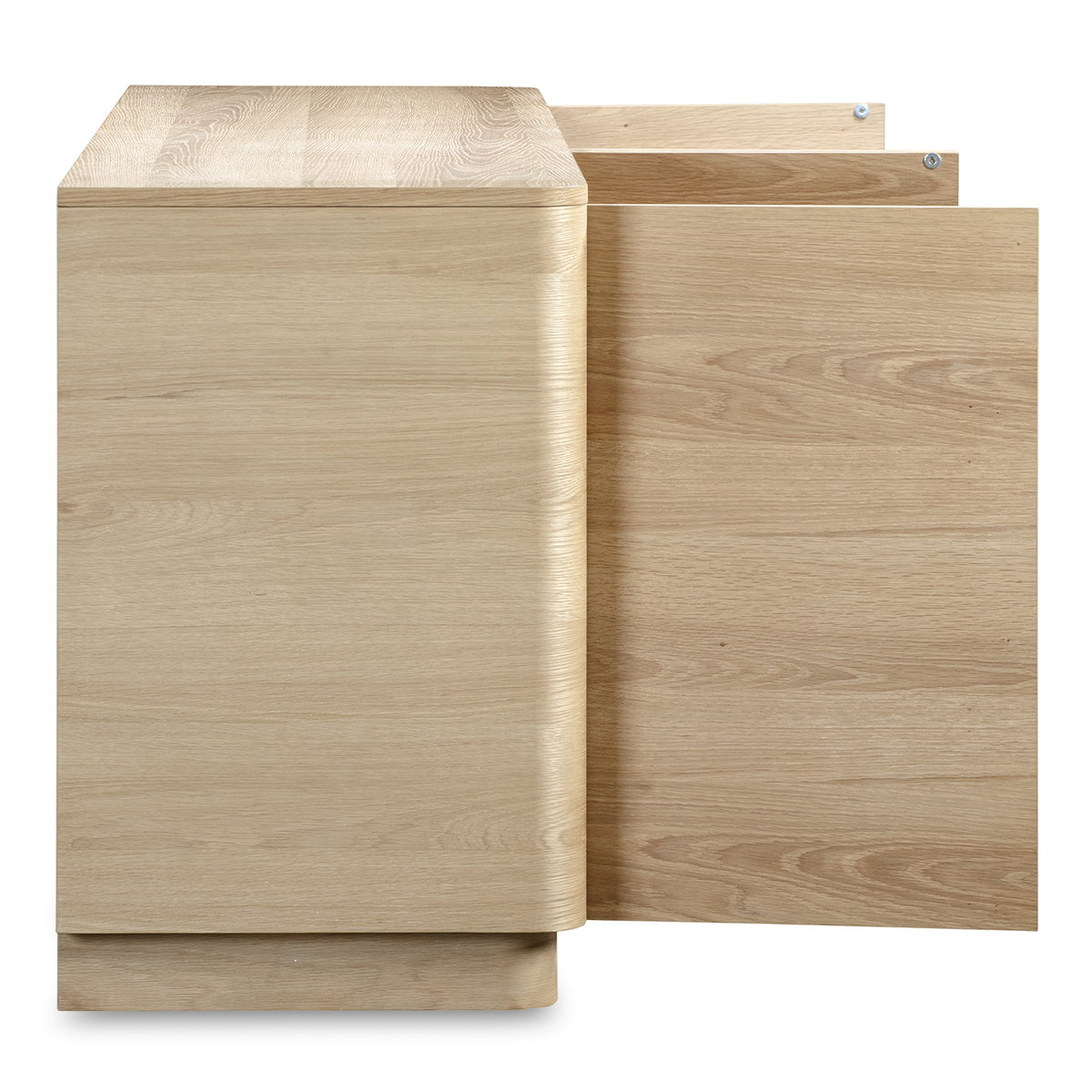 Round Off Sideboard Natural Oak, Cabinets & Sideboard by Moe's Home, 72" width x 30" height x 19" depth View 7