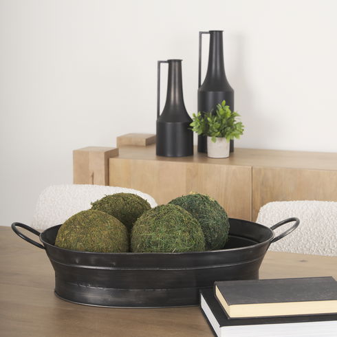 Reno 20L x 14W Black Metal Vintage Inspired Basket