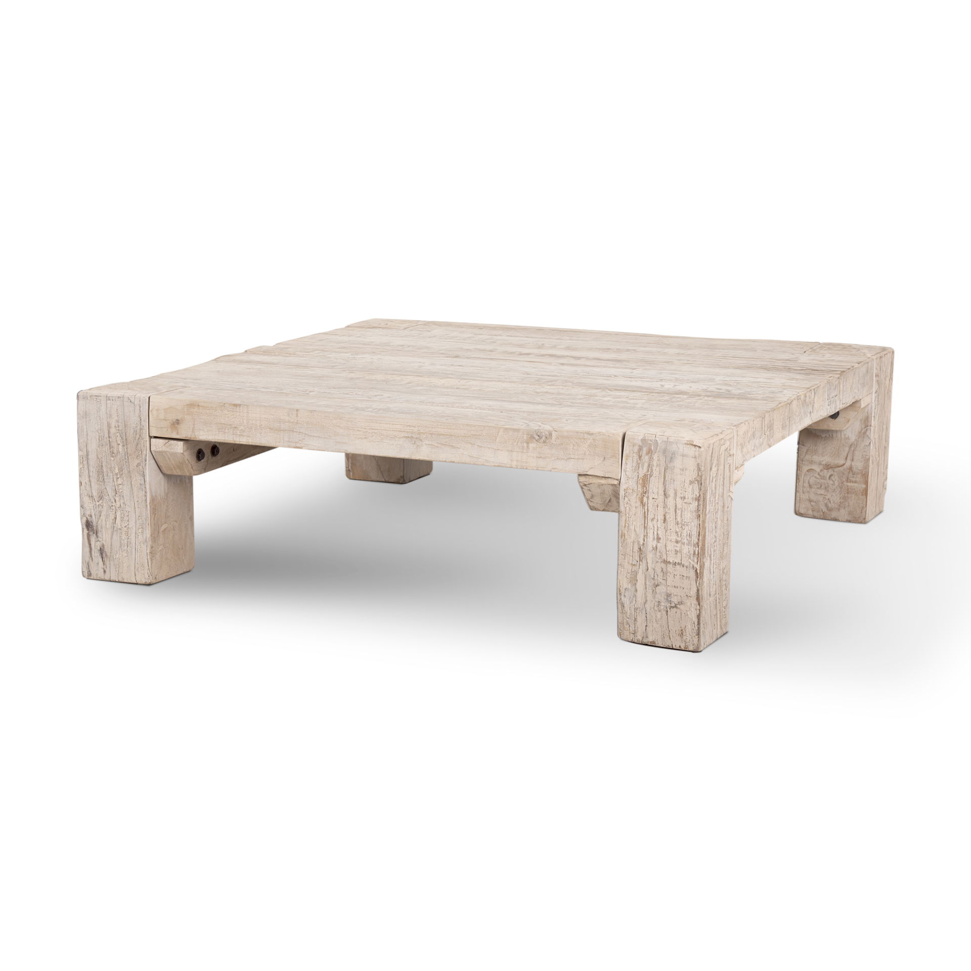 McArthur 48x48 Square Reclaimed Solid Wood Coffee Table large image 