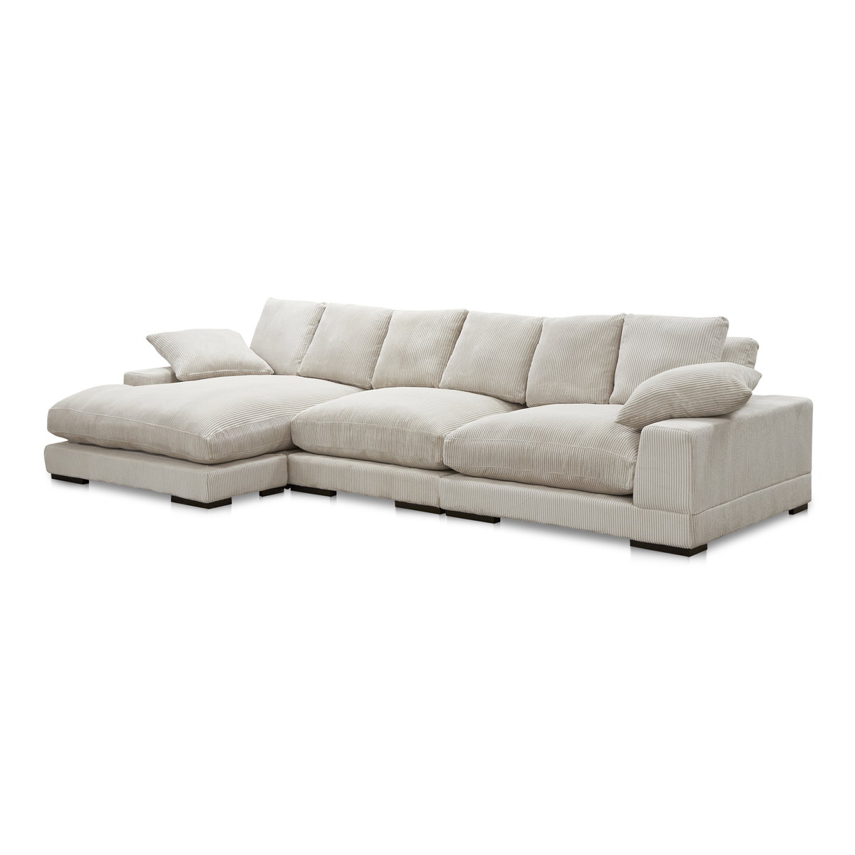 Plunge Large Sectional Cappuccino, Sectional Sofa by Moe's Home, 147.5" width x 34" height x 46" depth View 3