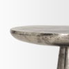 Bobbi Textured Polished Nickel Cast Aluminum Metal Accent Table, Side & End Table by Mercana, 20" length x 20" width x 21" height thumbnail 7