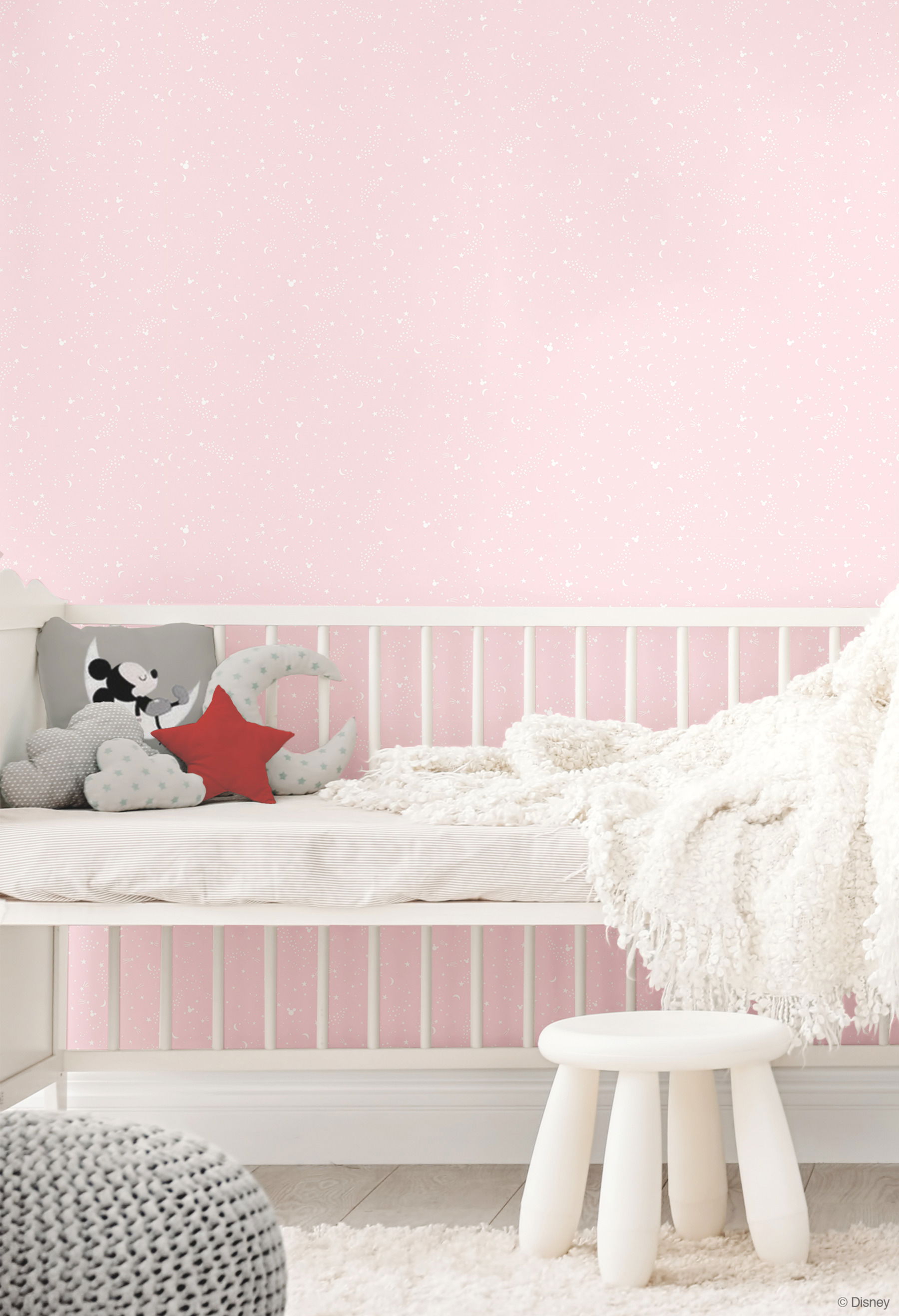 Disney Mickey Mouse Star Pink Wallpaper large image 