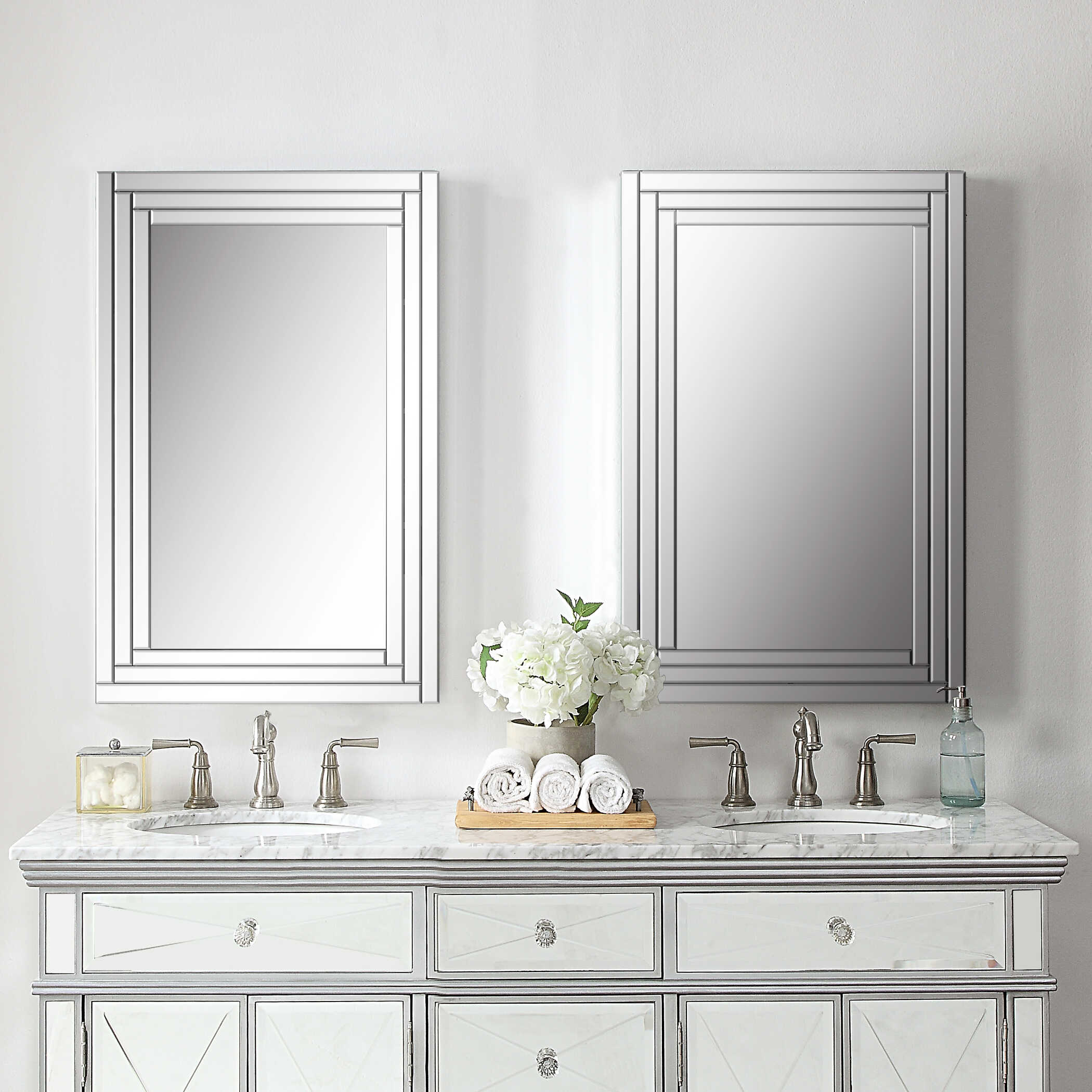 Alanna Frameless Vanity Mirror, by Uttermost, 22" width x 34" height x 2" depth View 2