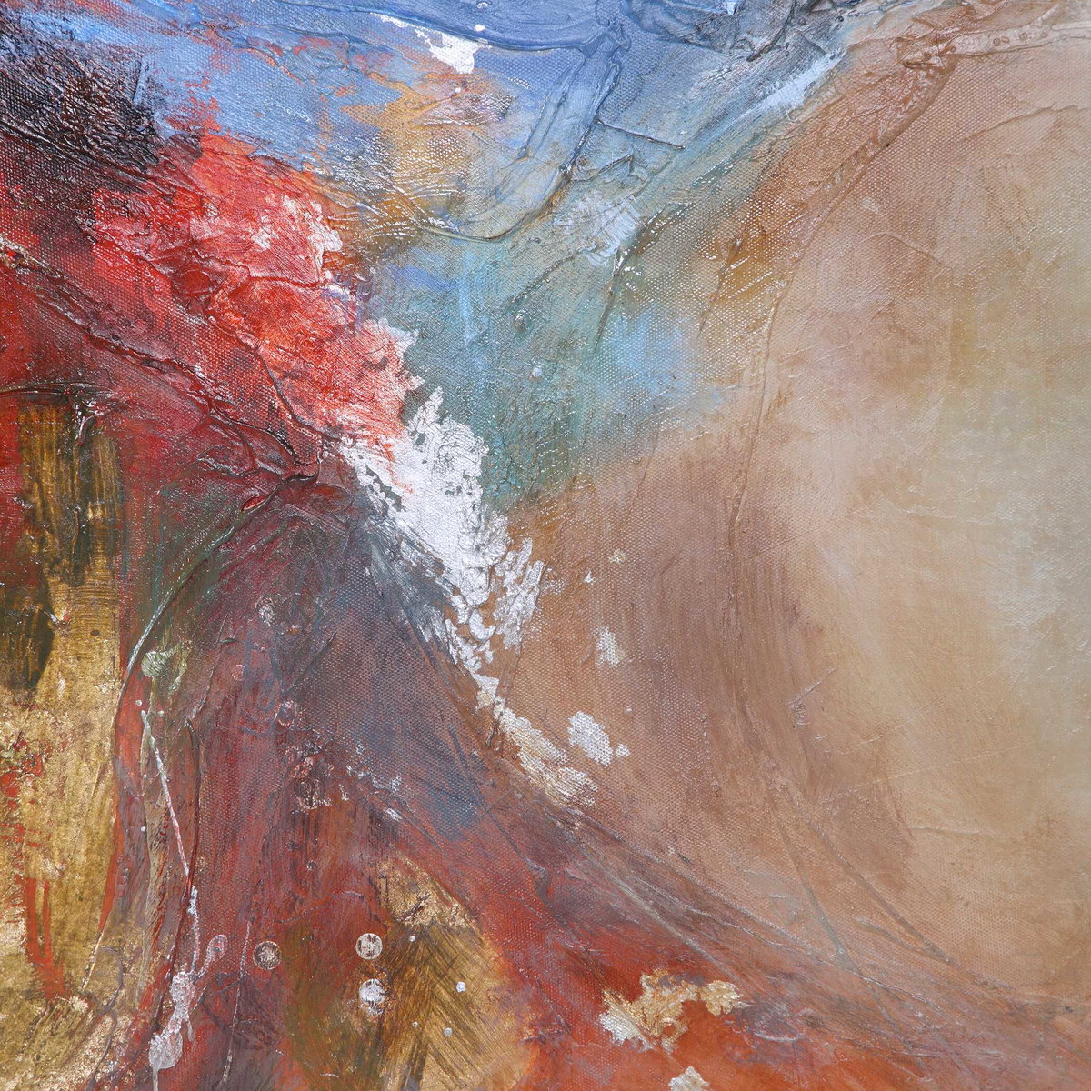Summer Sunset Abstract Art, by Uttermost, 49.5" width x 73.5" height x 1.75" depth View 6