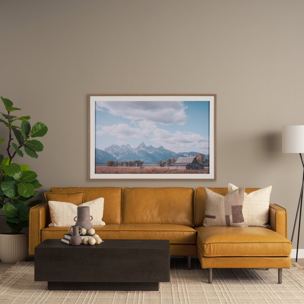 D'Arcy 111'L x 70'D x 33'H Tan Leather Right Chaise Sectional, Sectional Sofa by Mercana, 111" length x 70" width x 33" height View 3