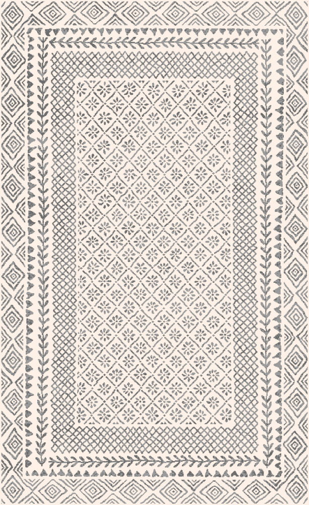 Bahar Machine Woven Rug, by Surya, 5'6.93" length x 3'11.24" width