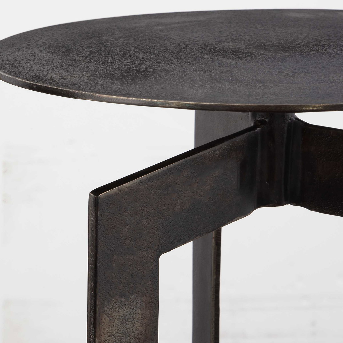 Deltoid Gunmetal Accent Table, Side & End Table by Uttermost, 17.5" width x 24" height x 17.5" depth View 4