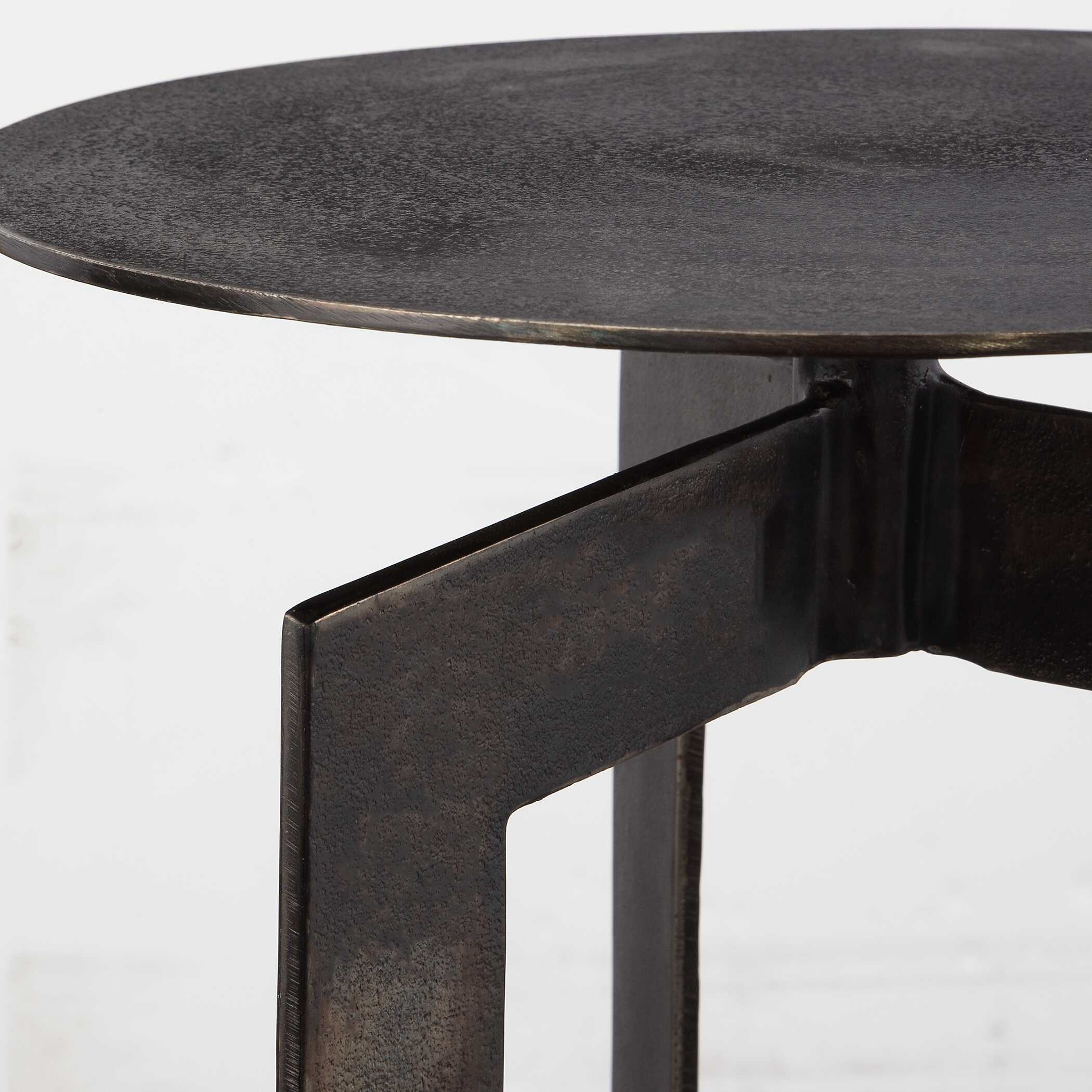 Deltoid Gunmetal Accent Table large image 