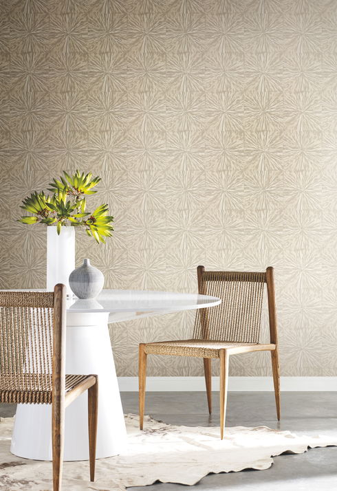 Squareburst Light Gold Wallpaper