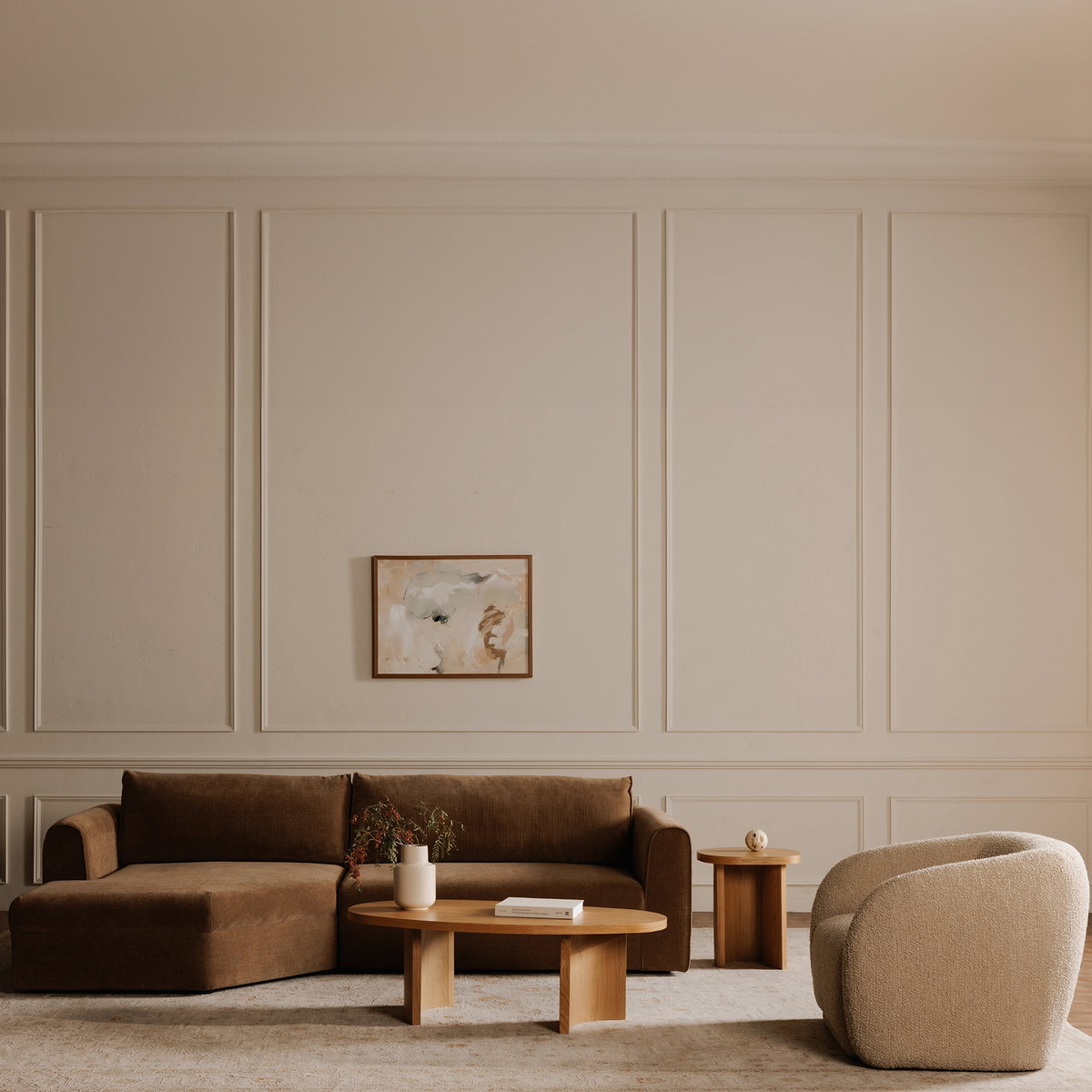 Madrid Left Sectional Taupe, Sectional Sofa by Moe's Home, 112" width x 33.5" height x 65" depth View 10