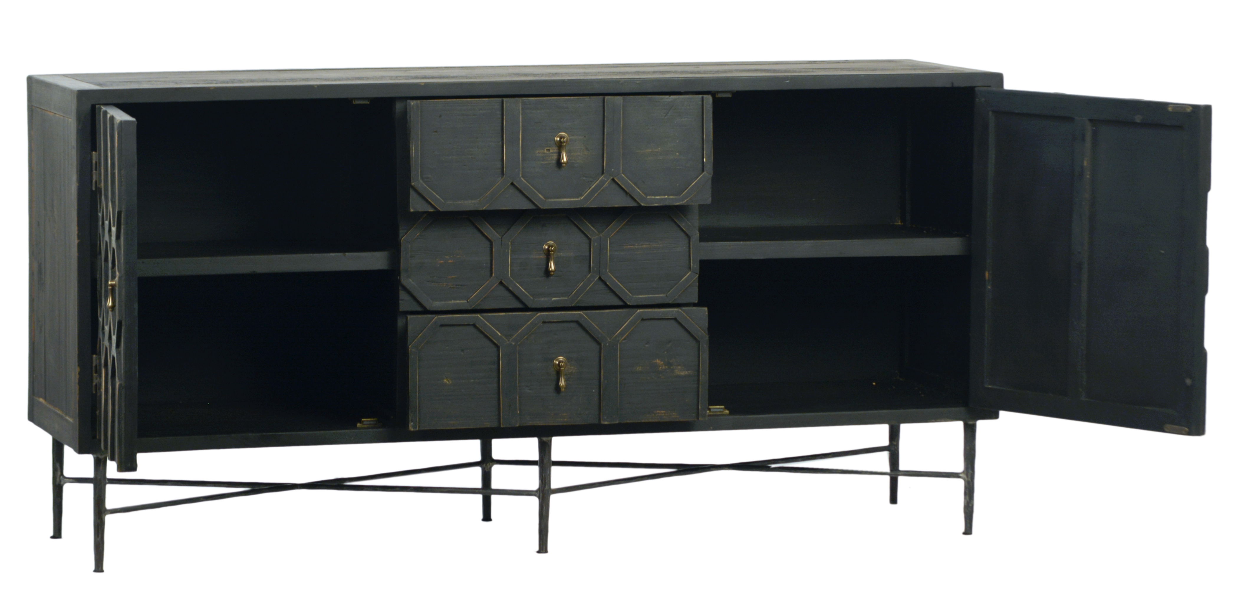 Harten Sideboard, Sideboards & Buffet by Dovetail, 63" width x 31" height x 20" depth View 2