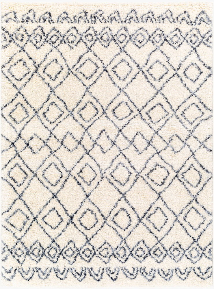 Puffy Shag Machine Woven Rug, by Surya, 1'3.75" length x 1'3.75" width