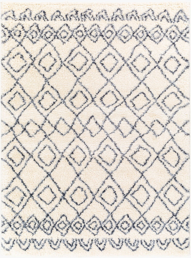 Puffy Shag Machine Woven Rug, by Surya, 1'3.75" length x 1'3.75" width