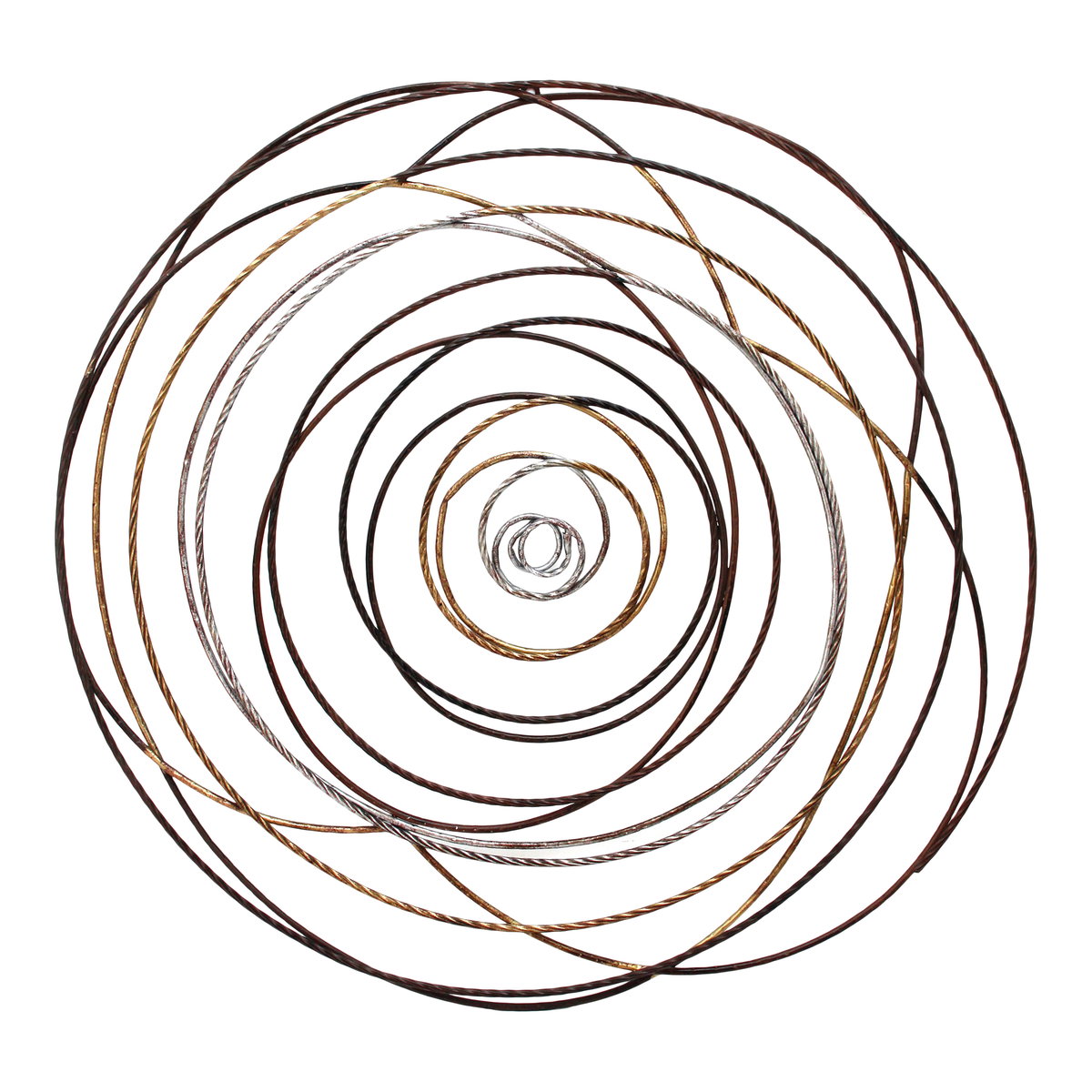 Iron Braid Wall Decor Mulitcolor, Sculptural Wall Art by Moe's Home, 40" width x 40" height x 1.5" depth View 1